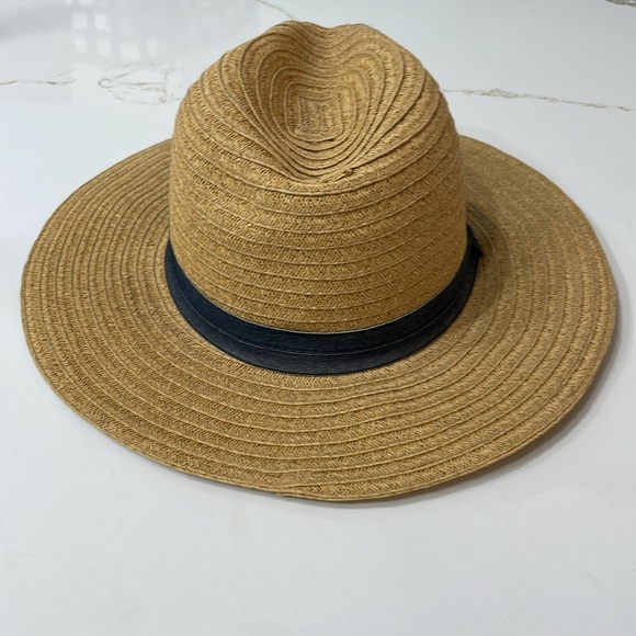 The Hatter Company Straw Sun Hat with Black Band / Charcoal - Picture 4 of 10